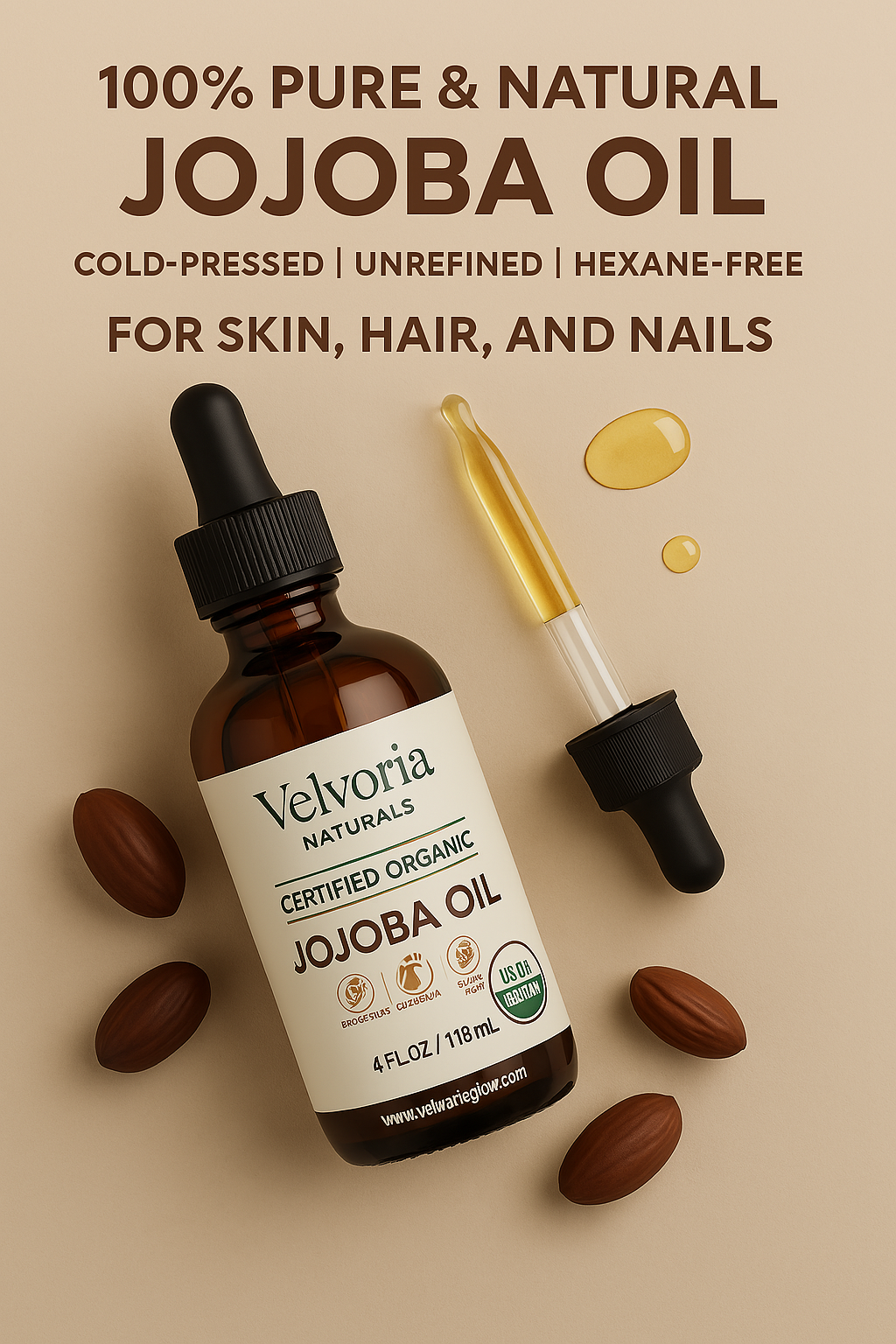 Organic Jojoba Oil 4 oz