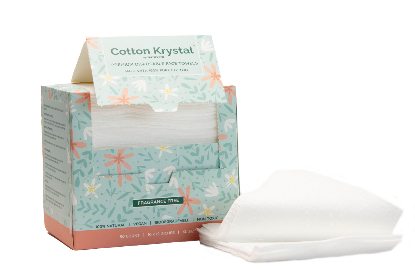 Cotton Krystal Premium Disposable Facial Towels - 50 Count -1Pack