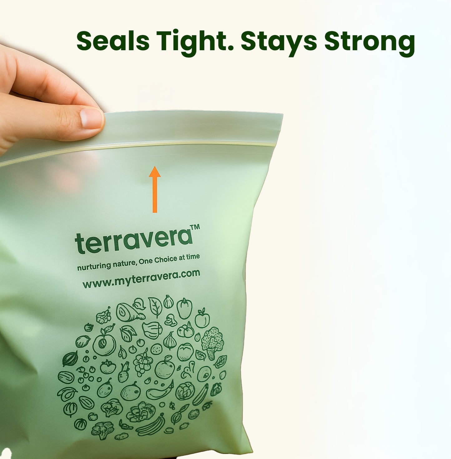 terravera Compostable Resealable Zipseal Sandwich Bags - 50 Count